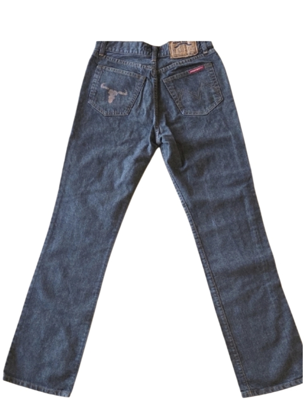 Womens Dark Gray Denim Straight-Leg Hi-rise Jeans - Classic Casual
